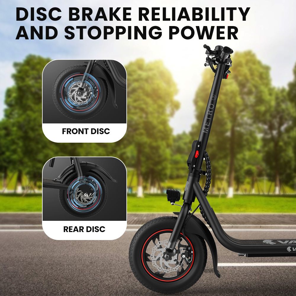 Delft Electric Scooter with Seat, 300W, 25km Range, Black