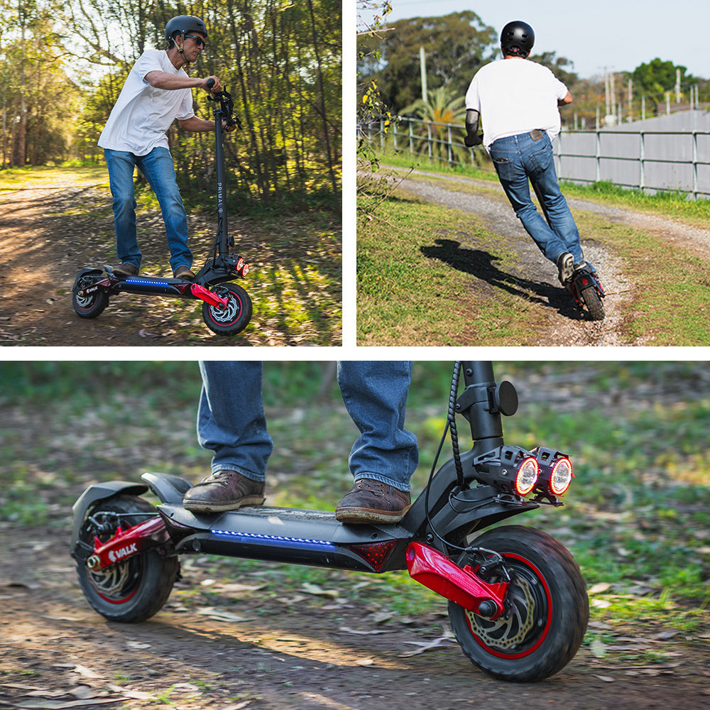 Gouda Dual Motor Electric Scooter, 1600W, 60km Range, Black Red