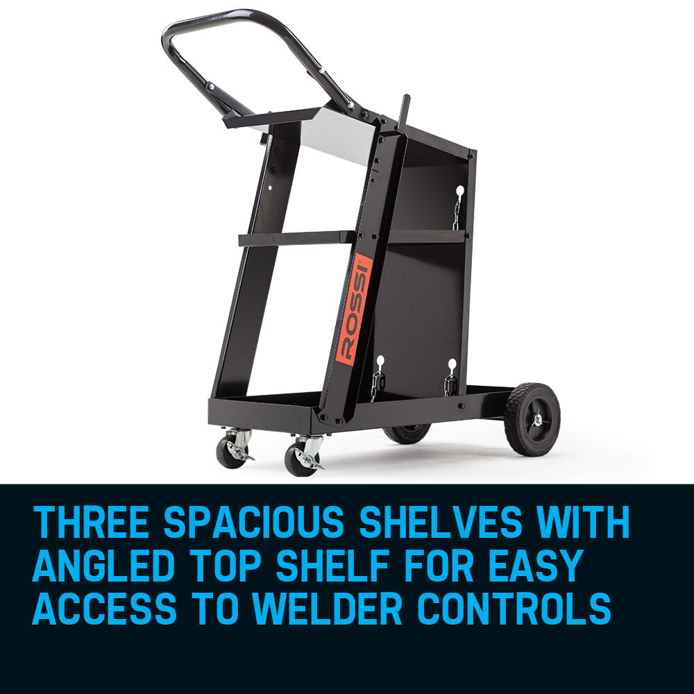 Welding Cart Trolley for MIG TIG ARC and Plasma Welders with Storage Shelves