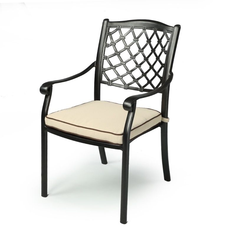 Bermagui Outdoor Dining Chair, Sand Black 2pcs image 1