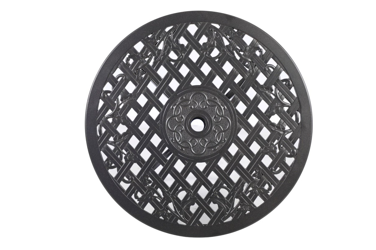 Black aluminium outdoor table