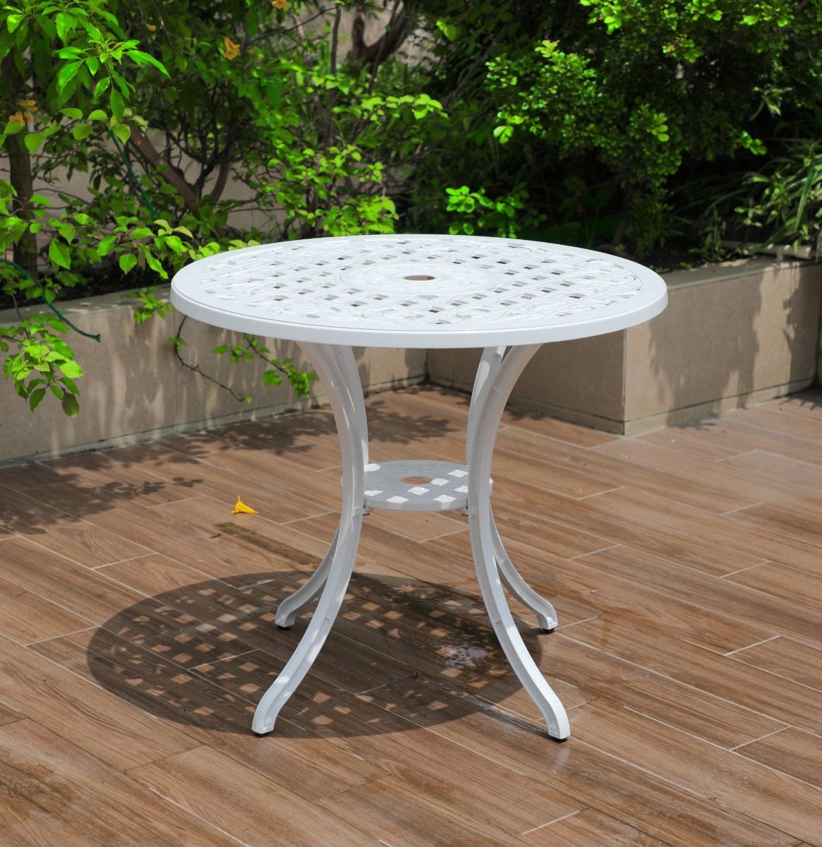 Aldinga Aluminium Outdoor Dining Table, White 79cm