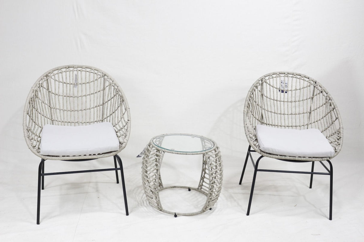 PE wicker outdoor chair with cushion