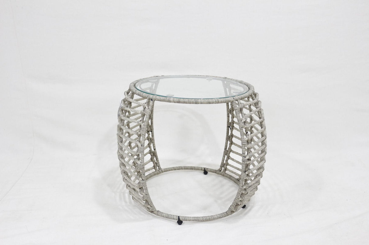 PE wicker outdoor setting on a balcony