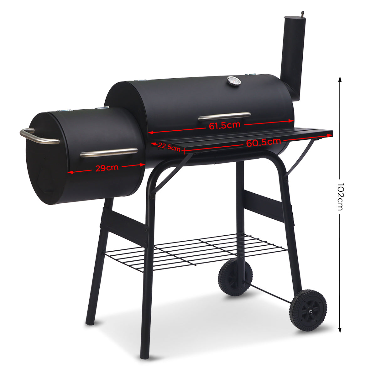 Nannup 2 in 1 BBQ and Offset Smoker, view 6