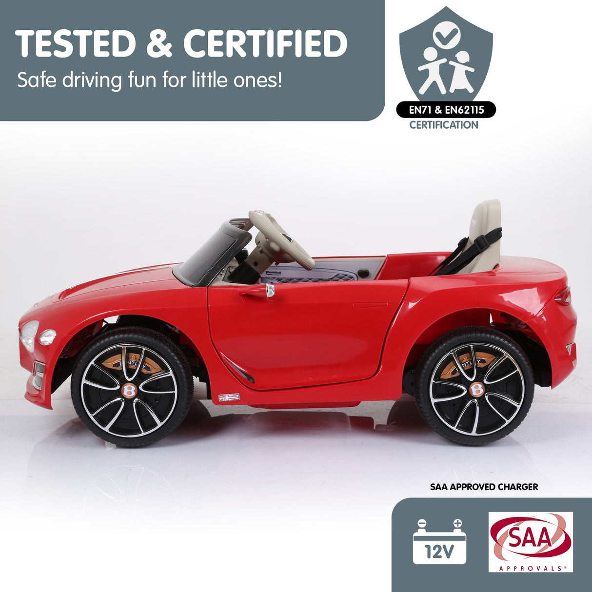 Thornton Kids Ride On Car, 12V Electric, Red