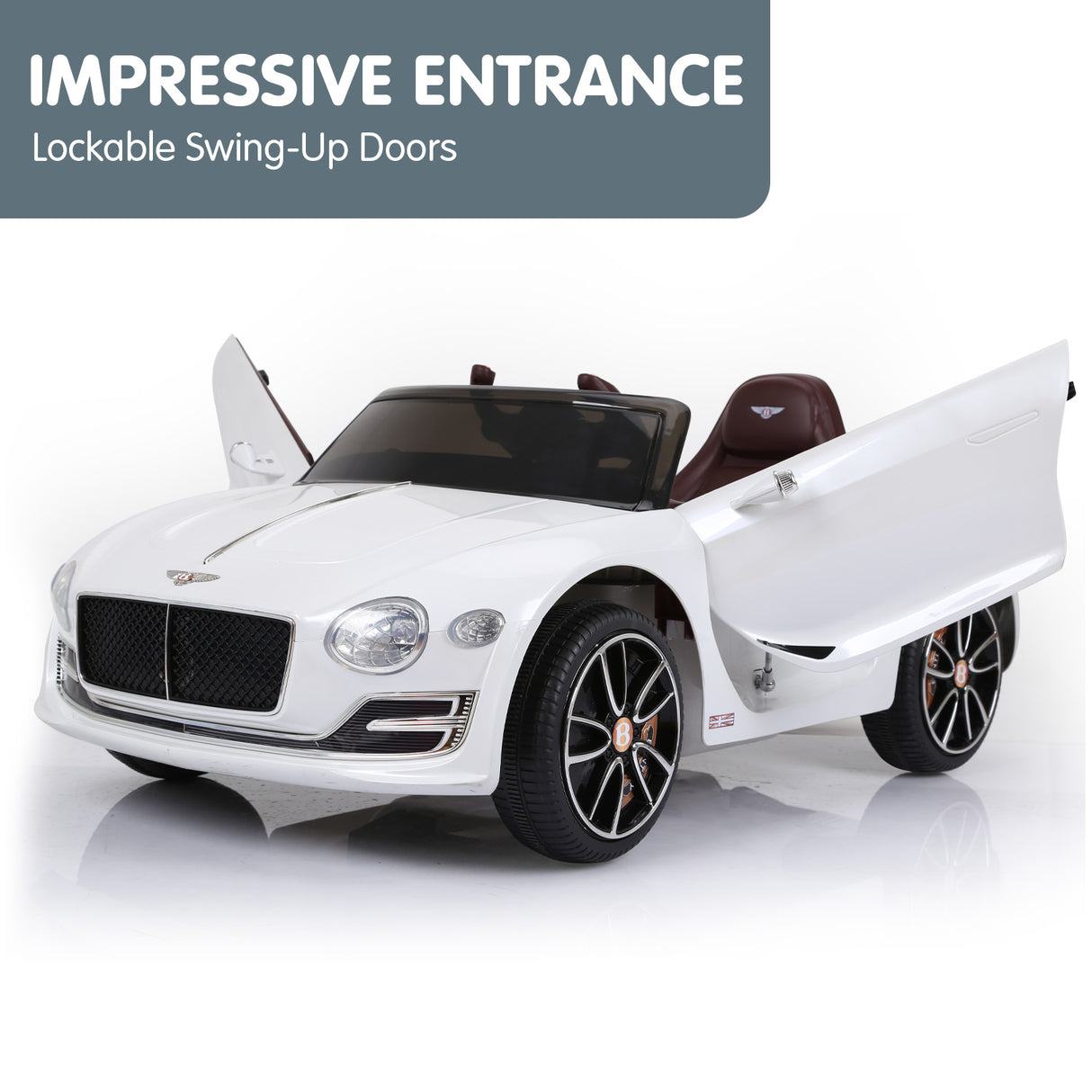 Thornton Kids Ride On Car, 12V Electric, White