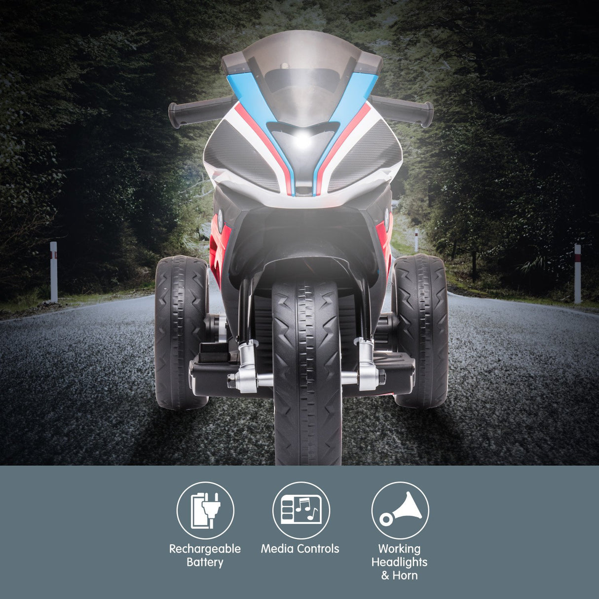 Upavon Ride On Motorbike Electric, Blue