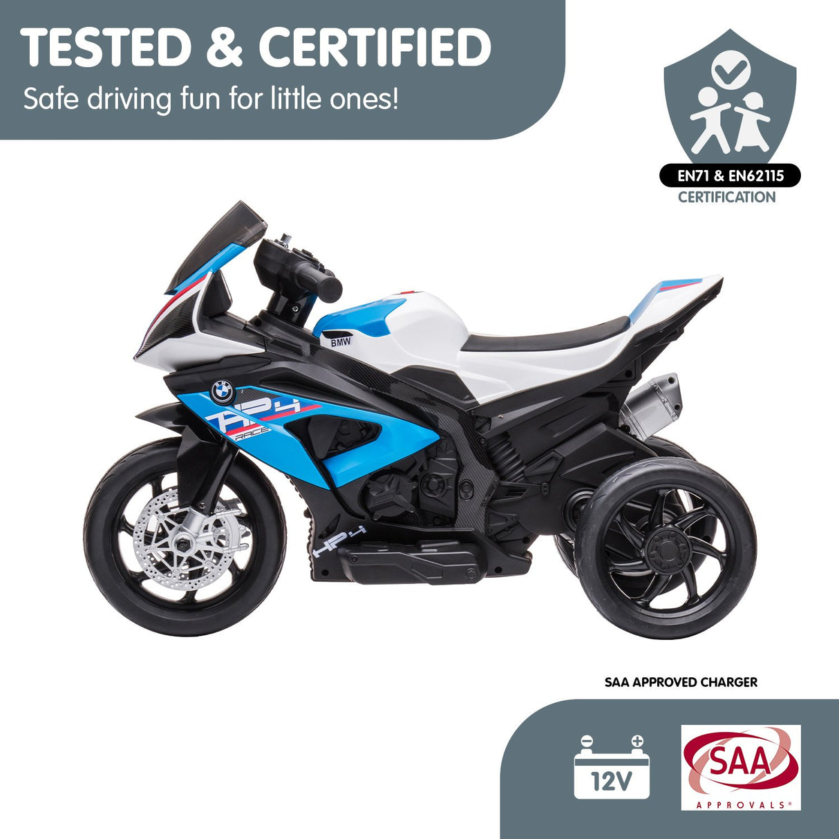 Upavon Ride On Motorbike Electric, Blue