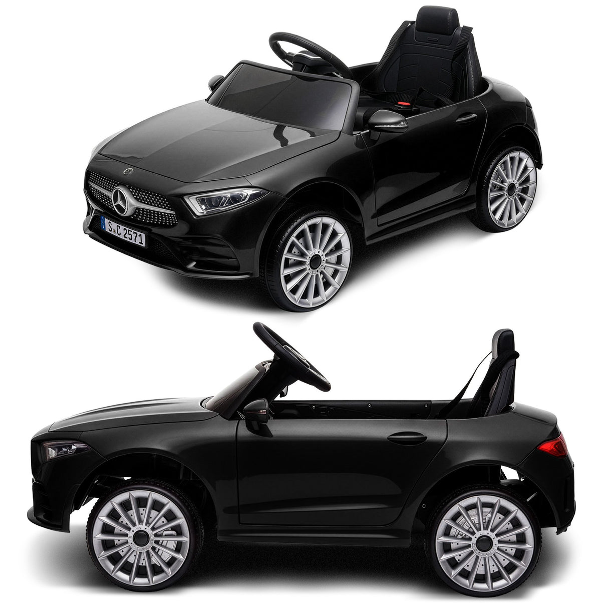 Snetterton Kids Ride On Car, 12V Electric, Black