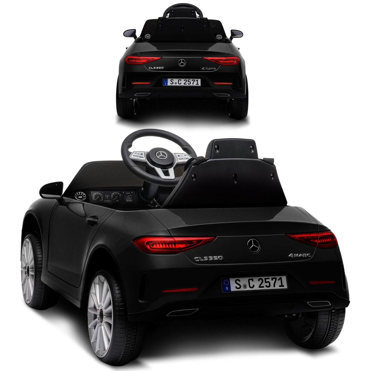 Snetterton Kids Ride On Car, 12V Electric, Black