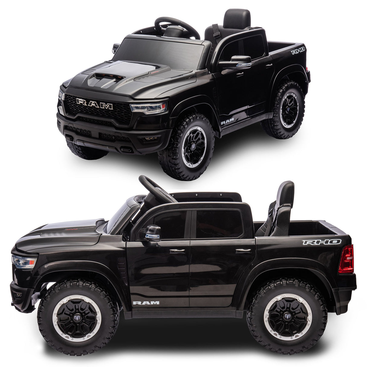 Thruxton Kids Ride On Car, 12V Electric Pickup Truck, Black