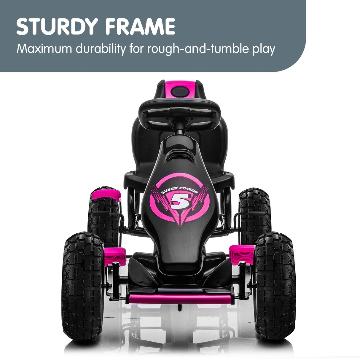 Traful Kids Pedal Go Kart, Rose Pink