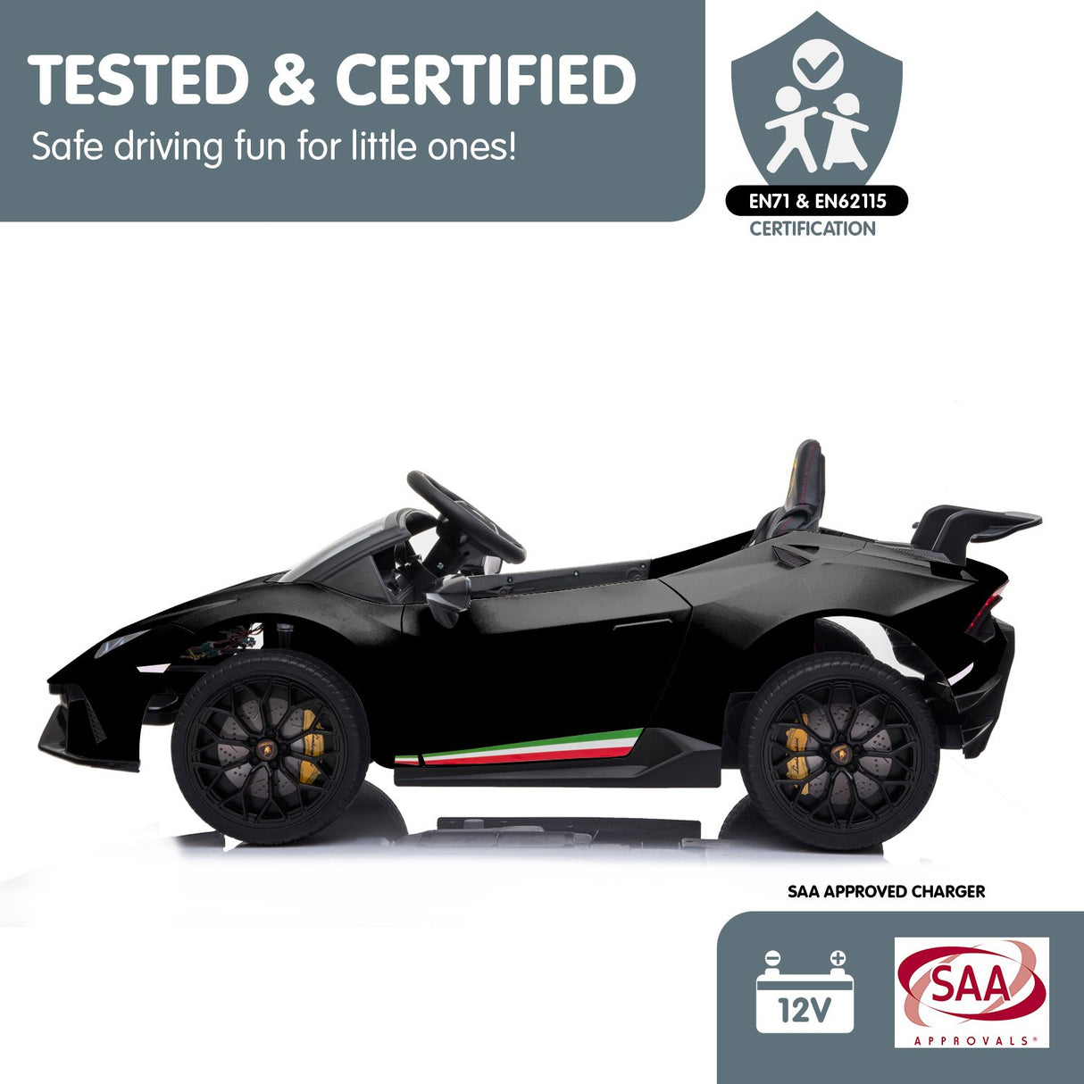 Bedford Kids Ride On Car, 12V Electric Supercar