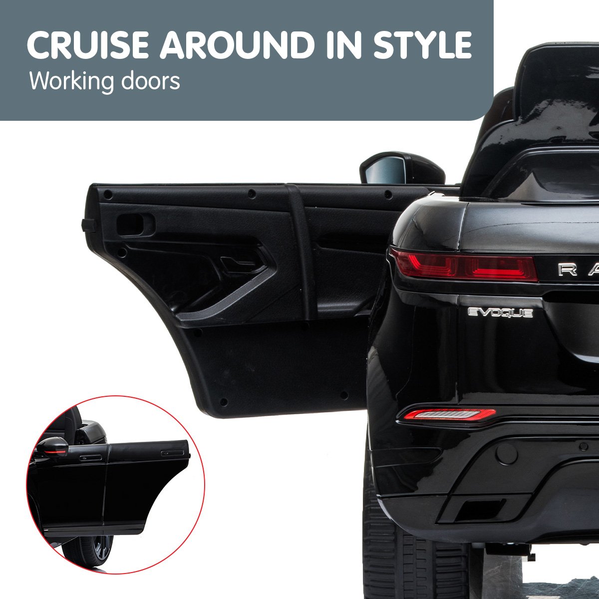 Prescott Kids Ride On Car, 12V Electric SUV, Black
