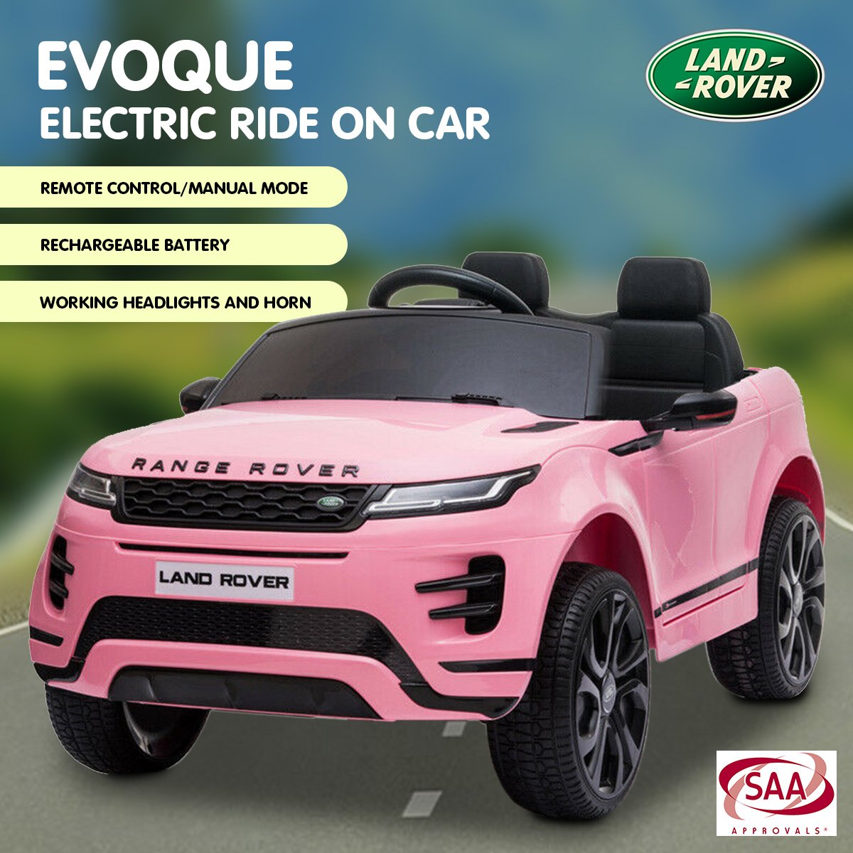 Prescott Kids Ride On Car, 12V Electric SUV, Pink