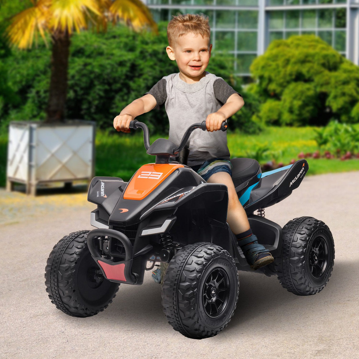 Lydden Kids Ride On Quad Bike, 12V Electric, Black
