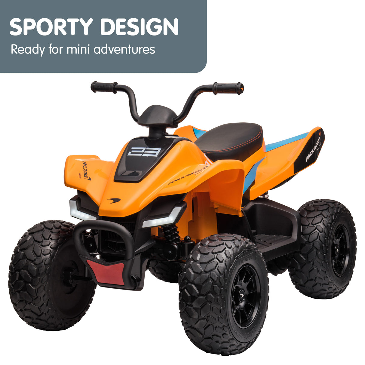 Lydden Kids Ride On Quad Bike, 12V Electric, Orange