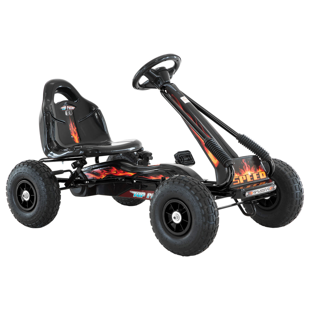 Meliquina Kids Pedal Go Kart, Black