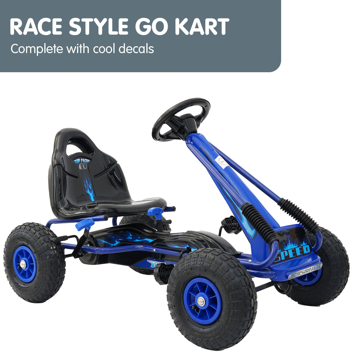 Meliquina Kids Pedal Go Kart, Blue