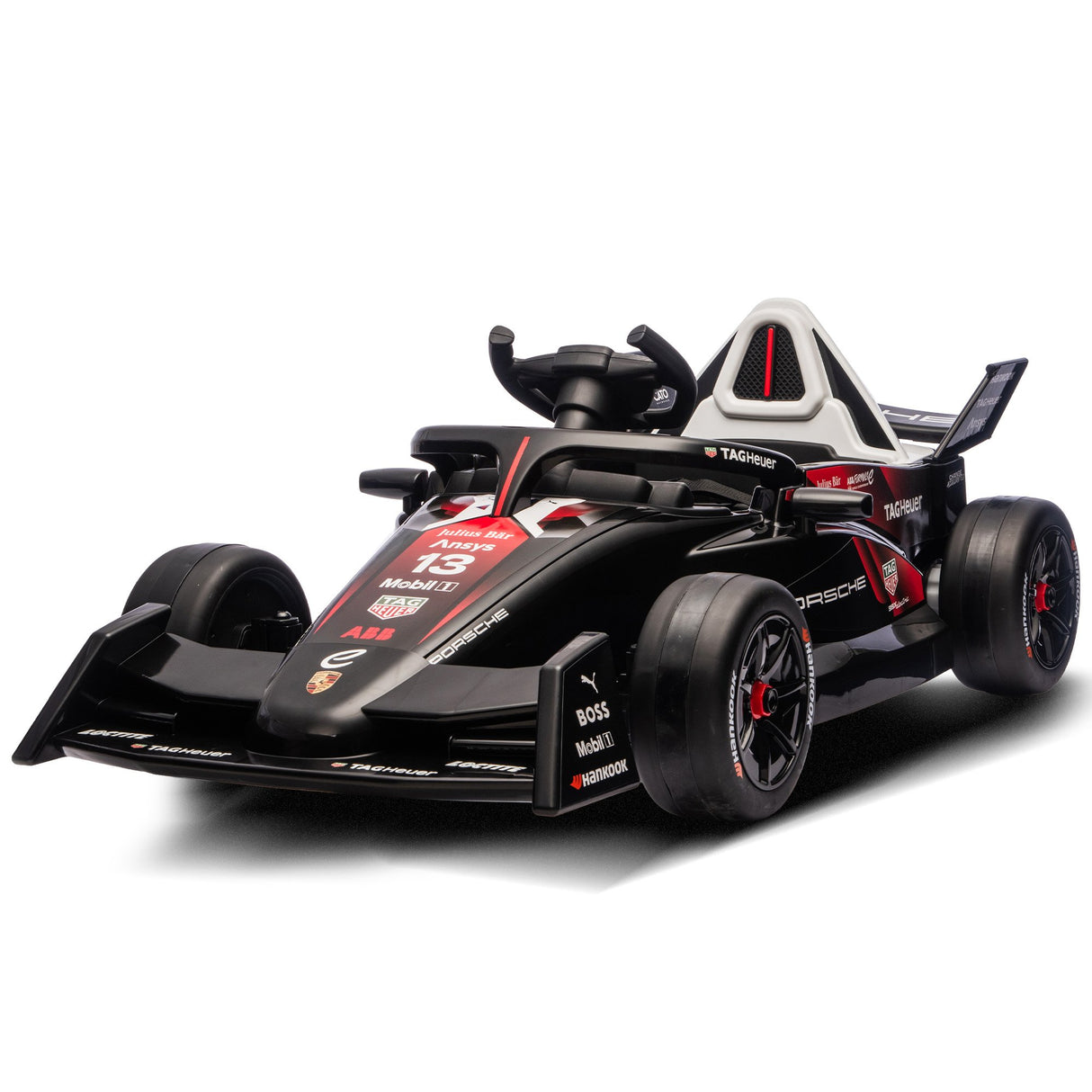 Elvington Kids Ride On Car, 12V Electric Race Car, Red