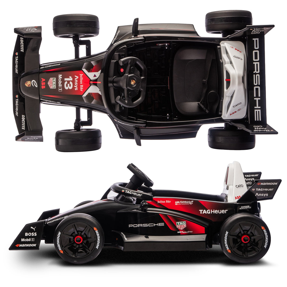 Elvington Kids Ride On Car, 12V Electric Race Car, Red