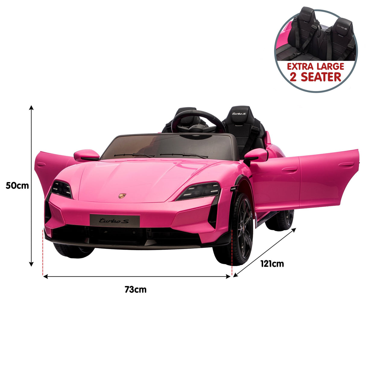 Croft Kids Ride On Car, 12V Electric 2 Seater, Pink