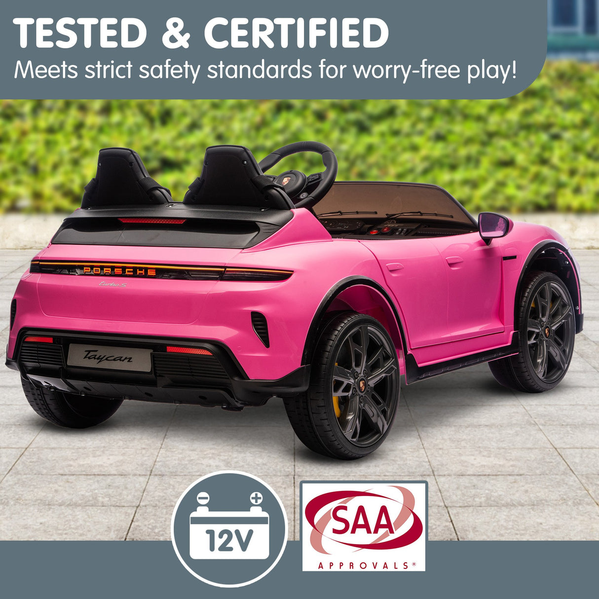 Croft Kids Ride On Car, 12V Electric 2 Seater, Pink