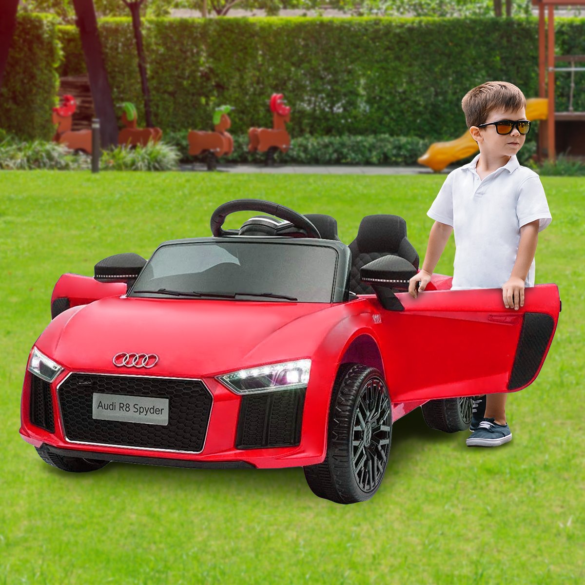 Woodbridge Kids Ride On Car, 12V Electric, Red