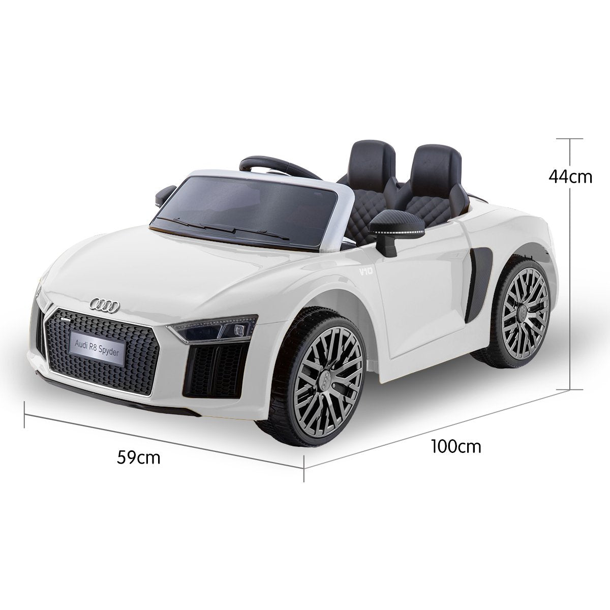 Woodbridge Kids Ride On Car, 12V Electric, White