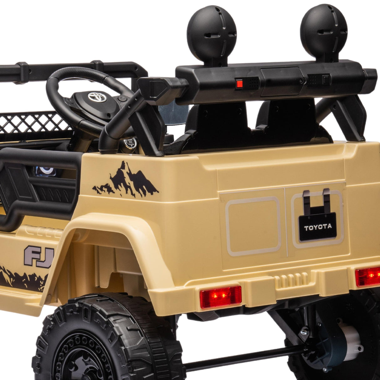 Pembrey Kids Ride On Car, 12V Electric 4WD, Khaki