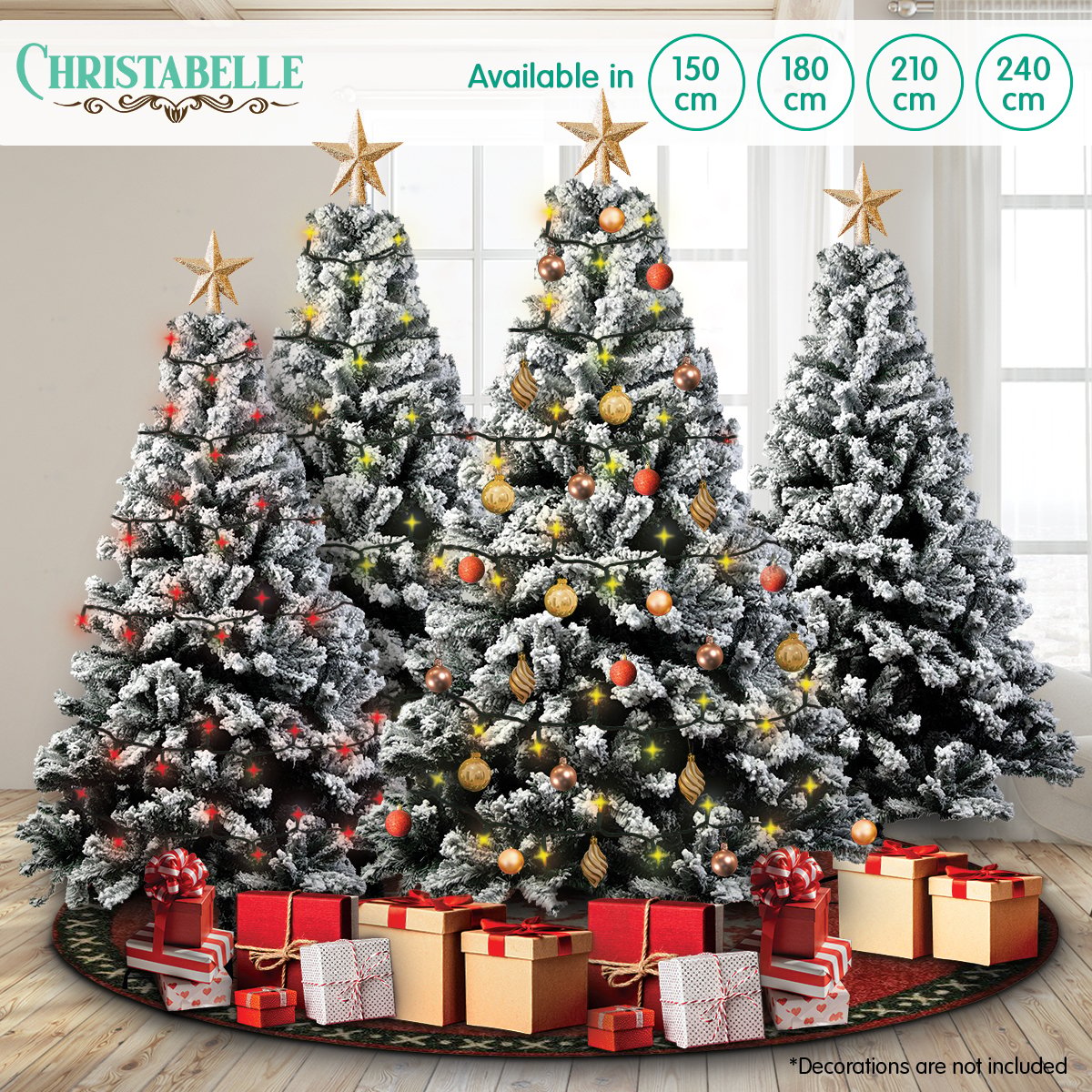 Snow-Tipped 2.4m Christmas Tree - 1500 Tips