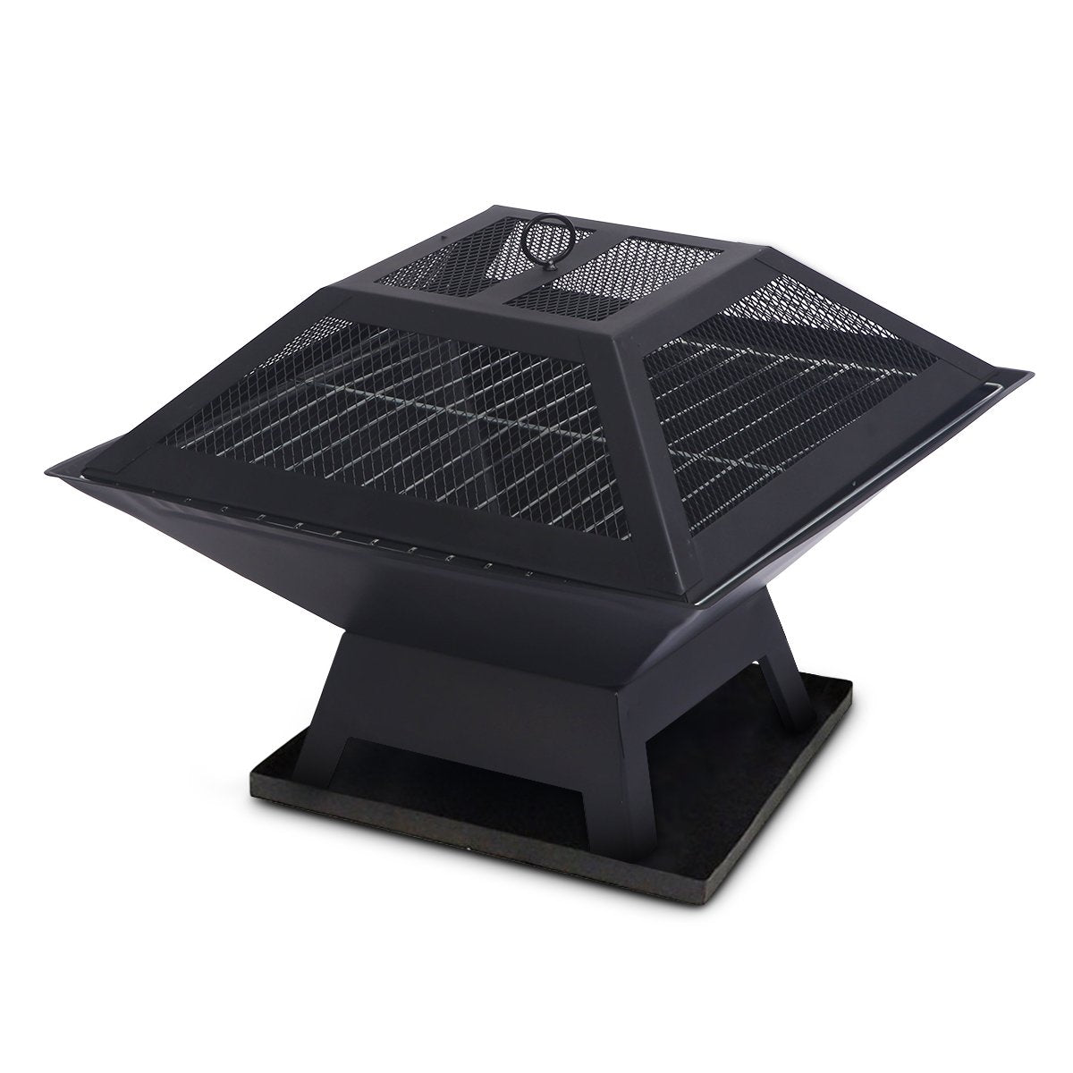 Darwin portable galvanised steel fire pit for BBQ, grilling and camping