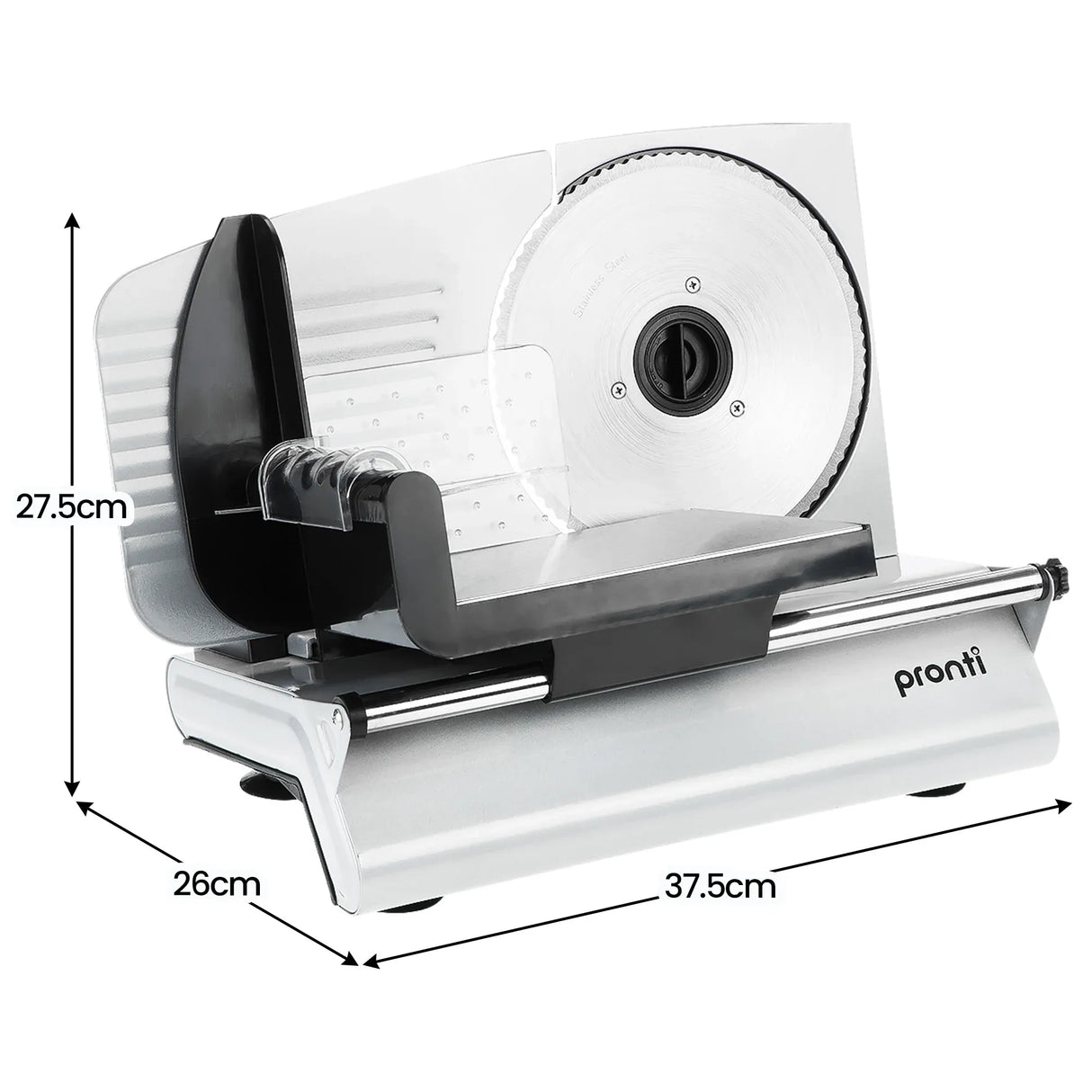 Serrated 190 mm stainless steel blade for white electric food slicer