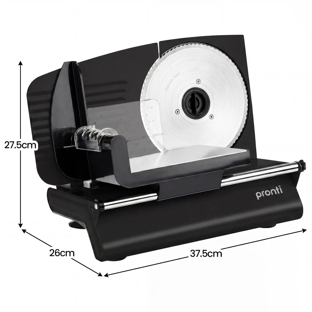 Serrated 190 mm stainless steel blade for electric food slicer
