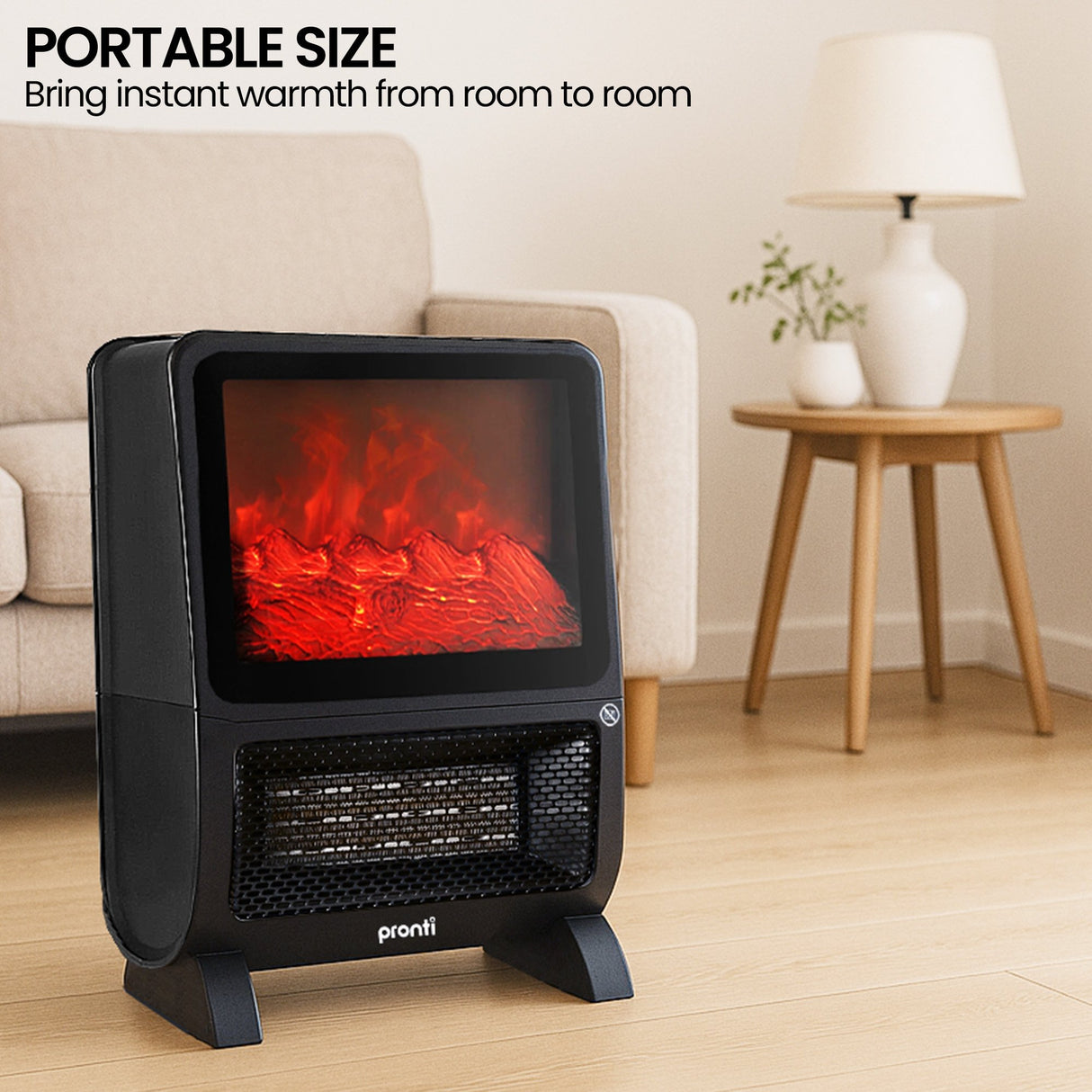 Remote control supplied with portable PTC ceramic room heater