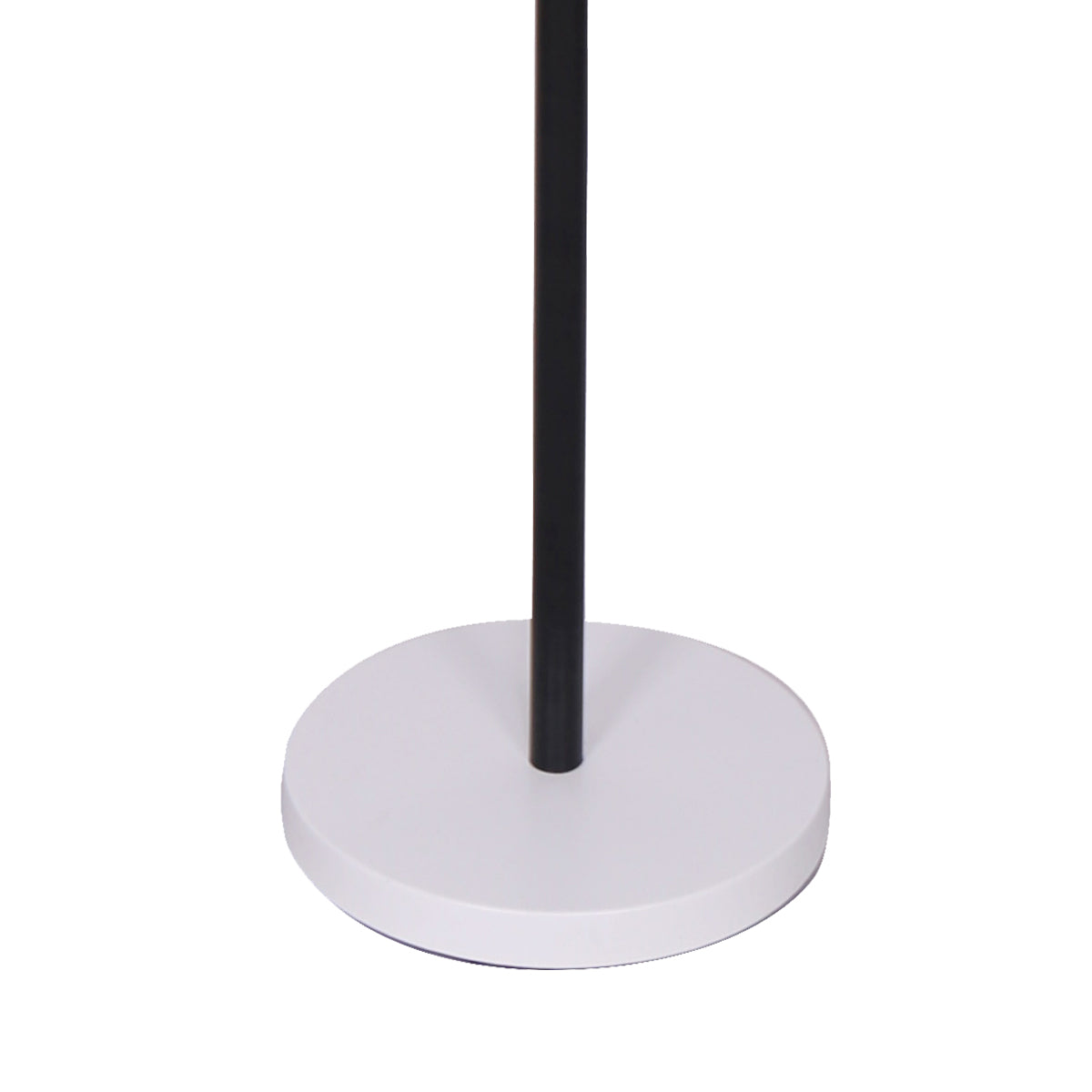 Mid century tree floor lamp with three shades in black, white and gold