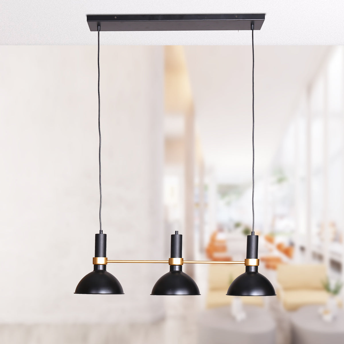 Three light retro hanging pendant lamp