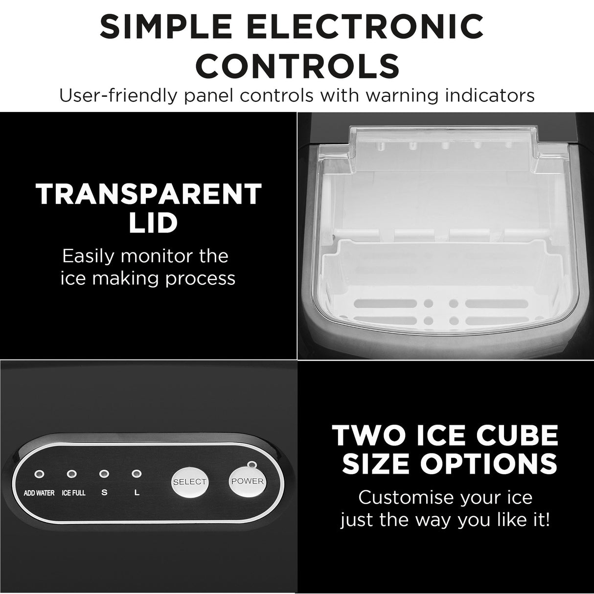 Ice maker on a kitchen bench with chilled drinks