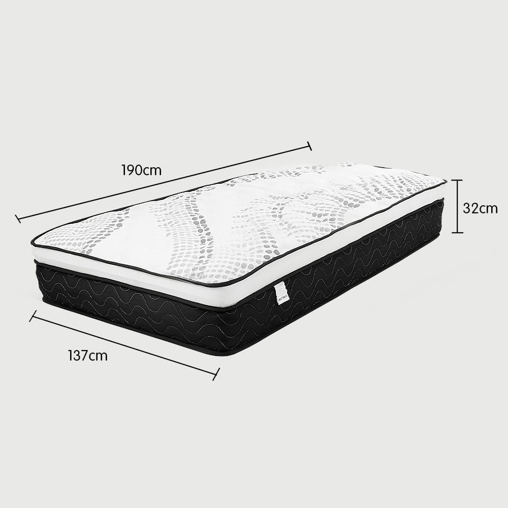 Laura Hill Luxury Euro Top 5-Zone Pocket Spring Mattress — 32cm — Allure Home Collections