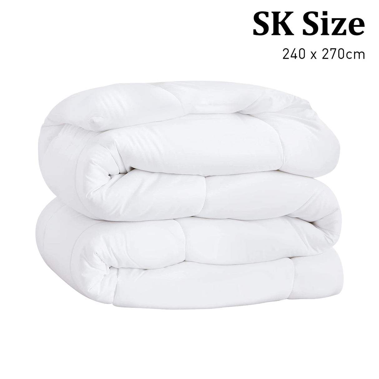 Laura Hill 700gsm Goose Down Feather Comforter Doona — Super King, Cotton Cover — Allure Home Collections