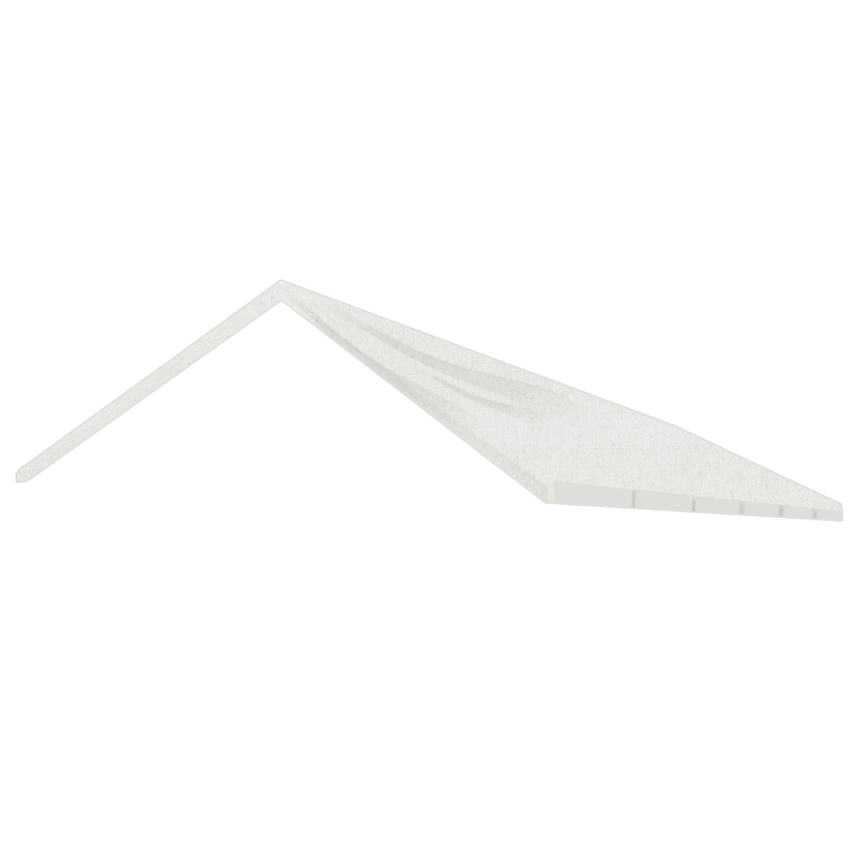 Close up of the white polyethylene roof fabric and reinforced seam