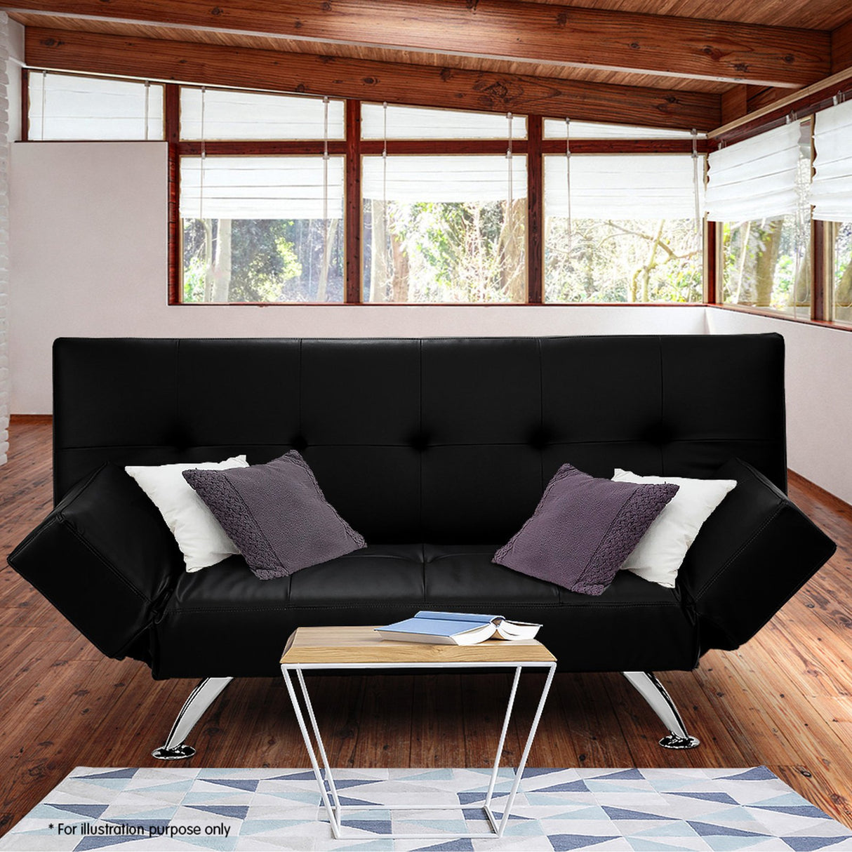 Sarantino Brooklyn Faux Leather Sofa Bed