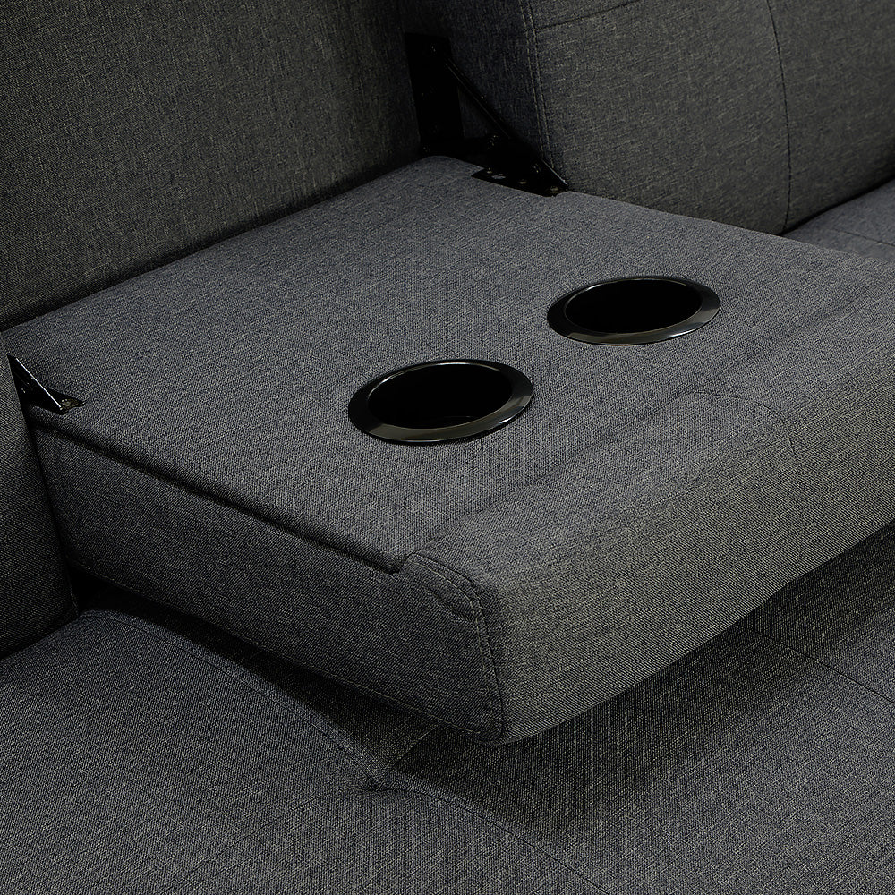 Finestrat 3 Seater Sofa Bed, Dark Grey