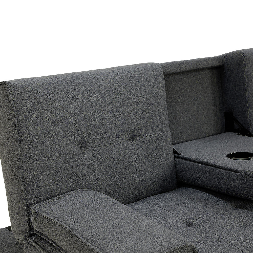 Finestrat 3 Seater Sofa Bed, Dark Grey