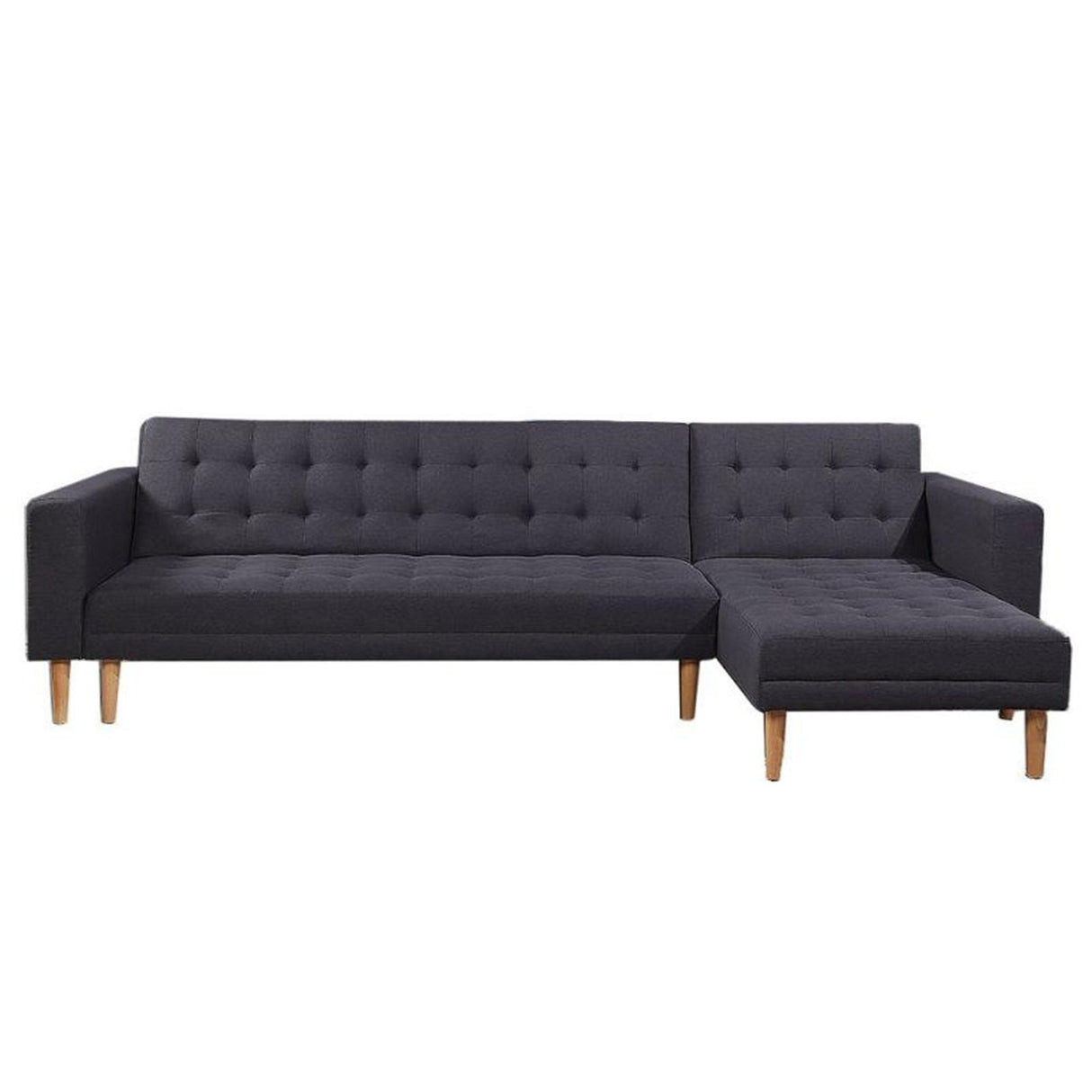 Guardamar dark grey linen corner sofa in a modern living room
