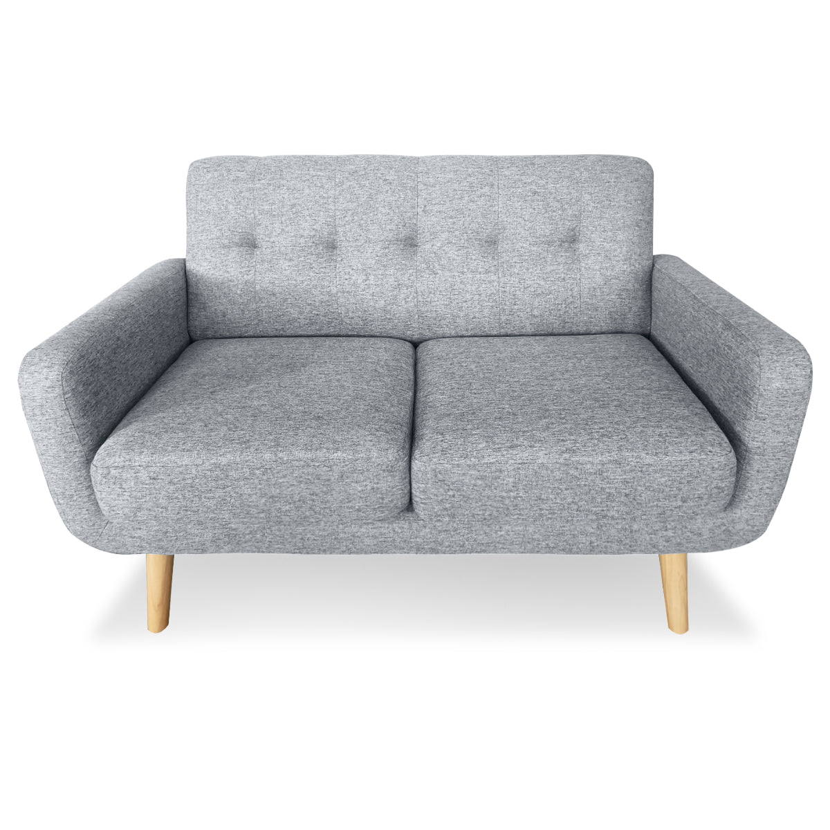Sarantino Light Grey 6-Seater Linen Sofa Set