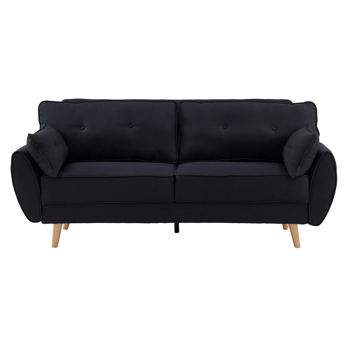 Sarantino Black Modular Linen Sofa Bed — 3-Seater, Contemporary Design — Allure Home Collections