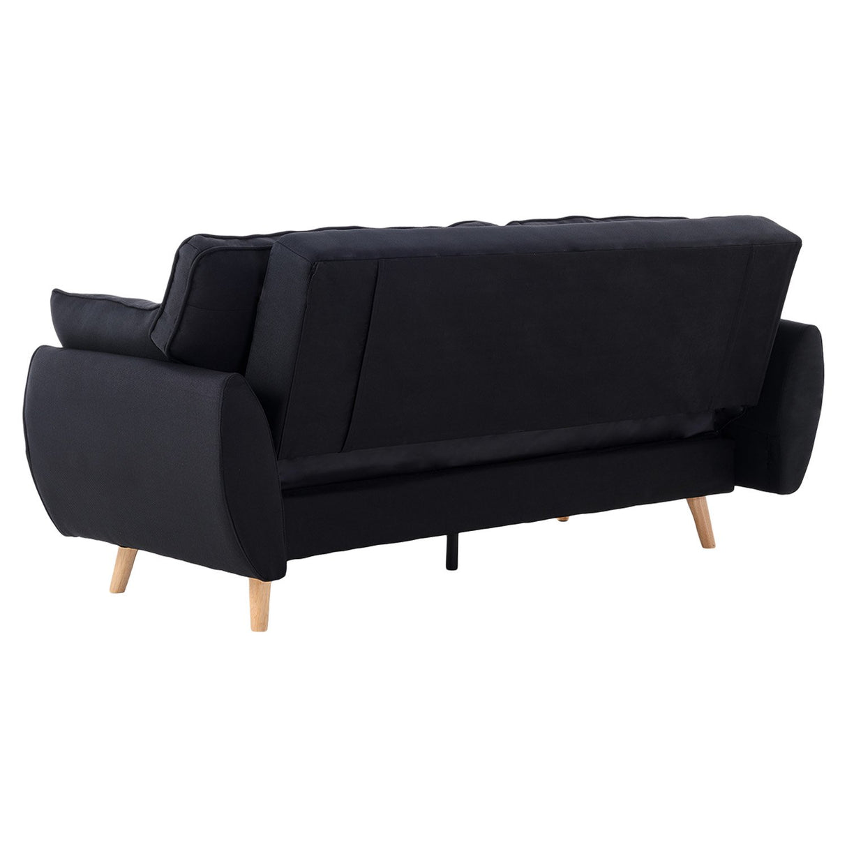 Sarantino Black Modular Linen Sofa Bed — 3-Seater, Contemporary Design — Allure Home Collections
