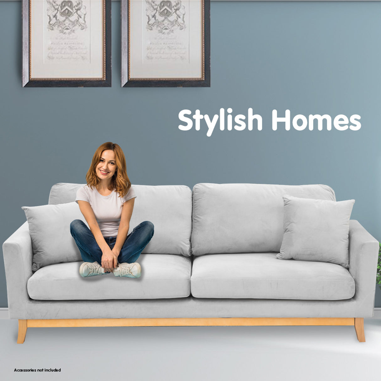 Teulada 3 Seater Sofa Bed, Light Grey